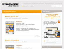 Tablet Screenshot of environnement-et-technique.com
